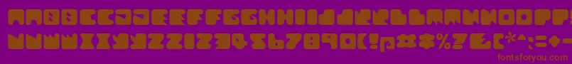 フォントTextanr ffy – 紫色の背景に茶色のフォント