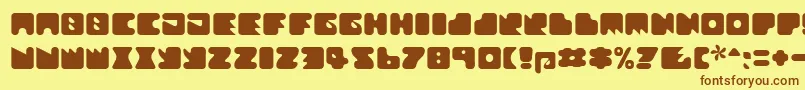 Textanr ffy Font – Brown Fonts on Yellow Background
