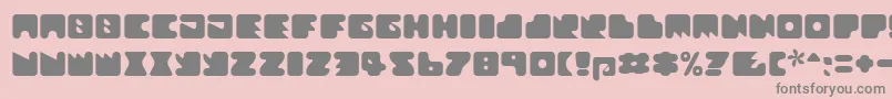 フォントTextanr ffy – ピンクの背景に灰色の文字