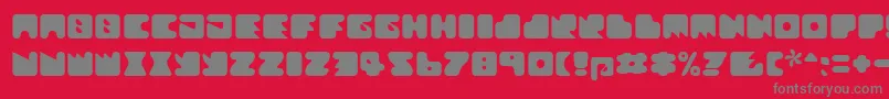 フォントTextanr ffy – 赤い背景に灰色の文字