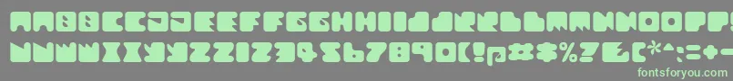 フォントTextanr ffy – 灰色の背景に緑のフォント