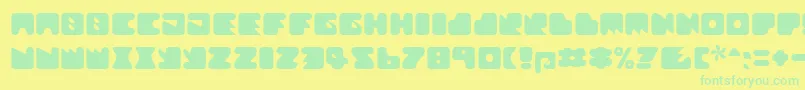 Textanr ffy-fontti – vihreät fontit keltaisella taustalla