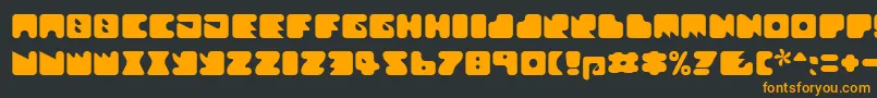Шрифт Textanr ffy – оранжевые шрифты на чёрном фоне