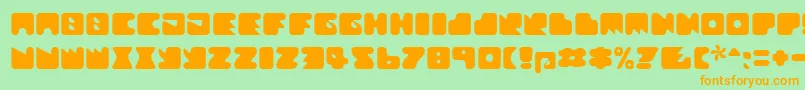 Textanr ffy Font – Orange Fonts on Green Background