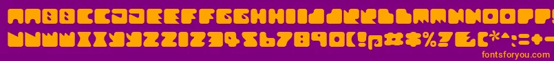 Шрифт Textanr ffy – оранжевые шрифты на фиолетовом фоне