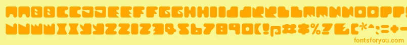 Textanr ffy Font – Orange Fonts on Yellow Background