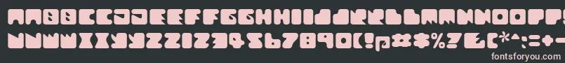Шрифт Textanr ffy – розовые шрифты на чёрном фоне