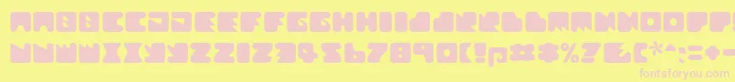 Textanr ffy Font – Pink Fonts on Yellow Background