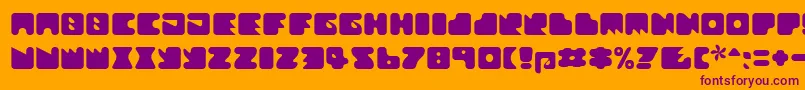 フォントTextanr ffy – オレンジの背景に紫のフォント