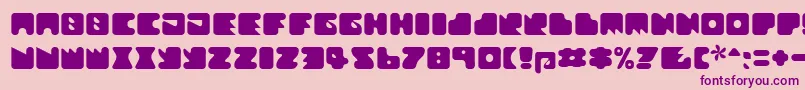 フォントTextanr ffy – ピンクの背景に紫のフォント