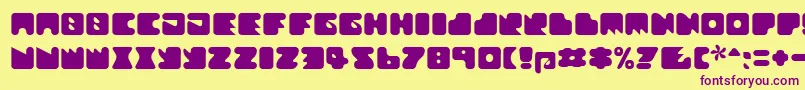 Шрифт Textanr ffy – фиолетовые шрифты на жёлтом фоне