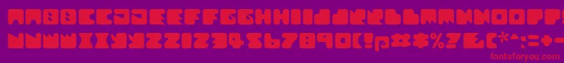 Textanr ffy-Schriftart – Rote Schriften auf violettem Hintergrund