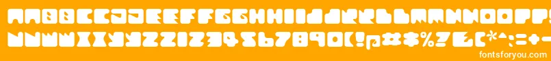 Шрифт Textanr ffy – белые шрифты на оранжевом фоне