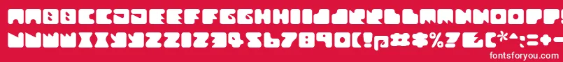 Шрифт Textanr ffy – белые шрифты на красном фоне