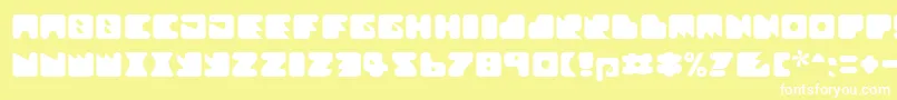 Шрифт Textanr ffy – белые шрифты на жёлтом фоне