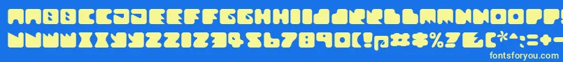 Textanr ffy Font – Yellow Fonts on Blue Background