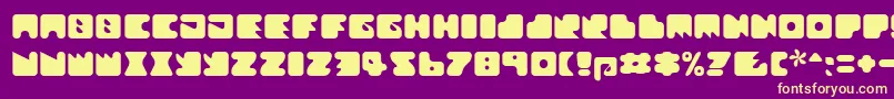フォントTextanr ffy – 紫の背景に黄色のフォント