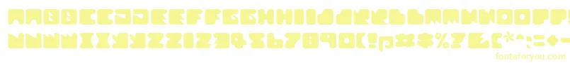 Textanr ffy-Schriftart – Gelbe Schriften auf weißem Hintergrund
