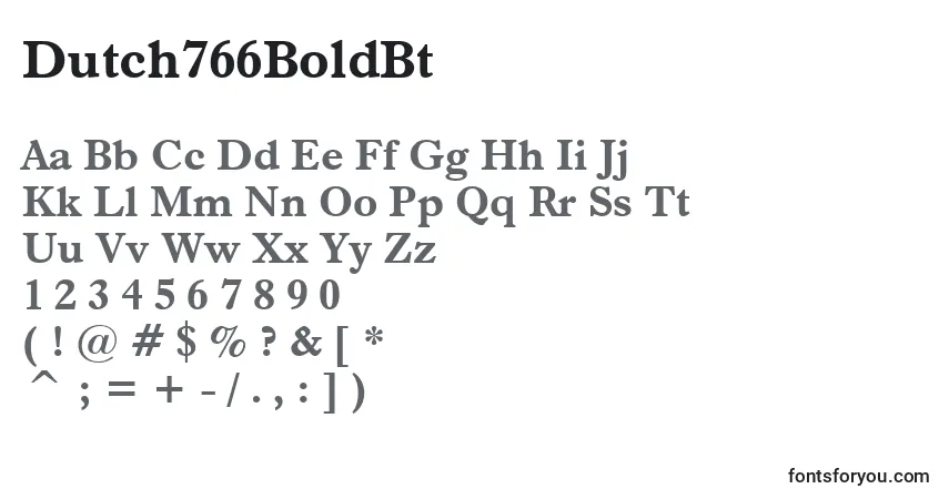 Dutch766BoldBtフォント–アルファベット、数字、特殊文字