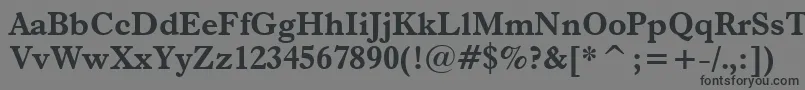 フォントDutch766BoldBt – 黒い文字の灰色の背景