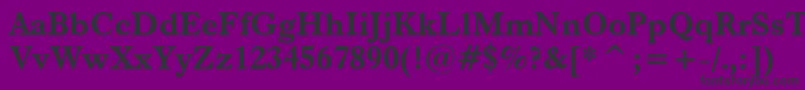 Dutch766BoldBt Font – Black Fonts on Purple Background