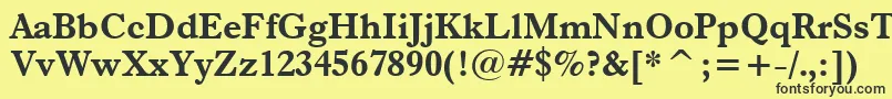 Dutch766BoldBt Font – Black Fonts on Yellow Background