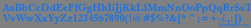 Dutch766BoldBt Font – Blue Fonts on Gray Background