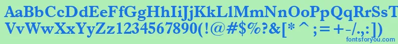 Dutch766BoldBt Font – Blue Fonts on Green Background