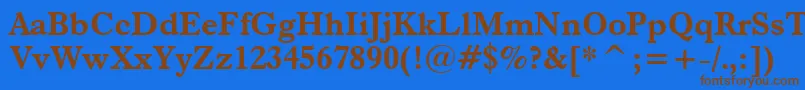 Dutch766BoldBt Font – Brown Fonts on Blue Background