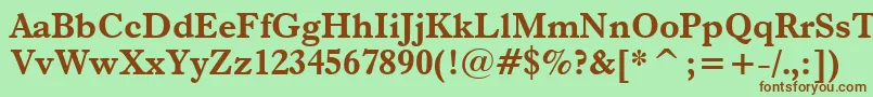 Dutch766BoldBt Font – Brown Fonts on Green Background