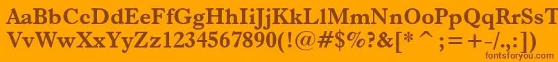 Dutch766BoldBt Font – Brown Fonts on Orange Background