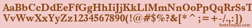 Dutch766BoldBt Font – Brown Fonts on Pink Background