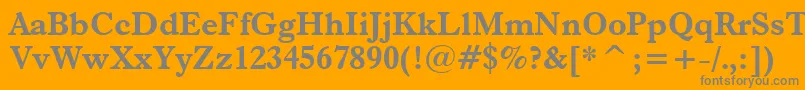 Dutch766BoldBt Font – Gray Fonts on Orange Background