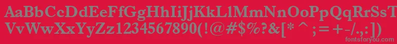 Dutch766BoldBt Font – Gray Fonts on Red Background