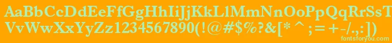 Dutch766BoldBt Font – Green Fonts on Orange Background