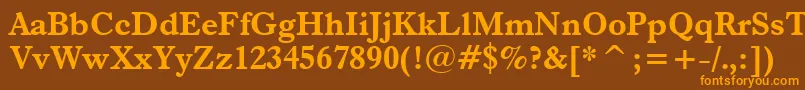 Dutch766BoldBt Font – Orange Fonts on Brown Background