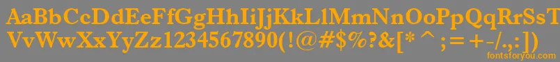 Dutch766BoldBt Font – Orange Fonts on Gray Background