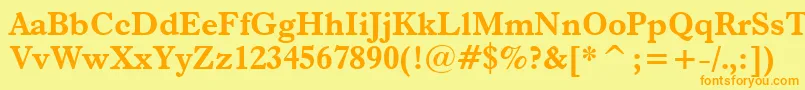 Dutch766BoldBt Font – Orange Fonts on Yellow Background