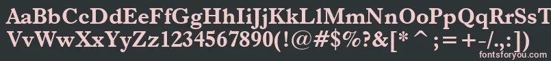 Dutch766BoldBt Font – Pink Fonts on Black Background