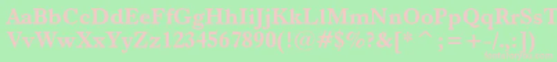 Dutch766BoldBt Font – Pink Fonts on Green Background