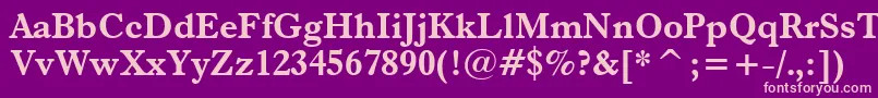 Dutch766BoldBt Font – Pink Fonts on Purple Background