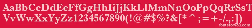 Dutch766BoldBt Font – Pink Fonts on Red Background