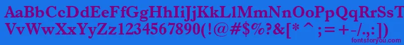 Dutch766BoldBt Font – Purple Fonts on Blue Background