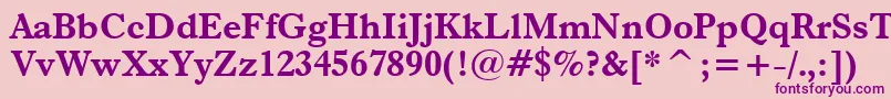 Dutch766BoldBt Font – Purple Fonts on Pink Background