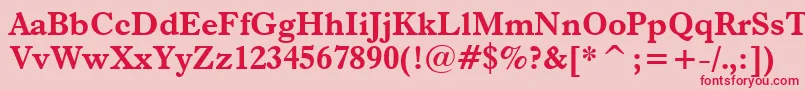 Dutch766BoldBt Font – Red Fonts on Pink Background