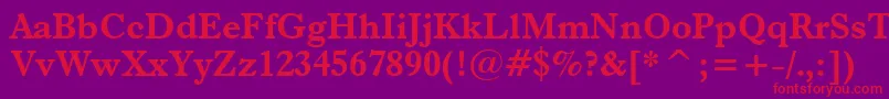 Dutch766BoldBt Font – Red Fonts on Purple Background