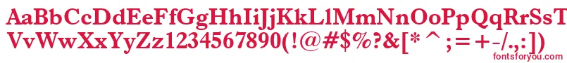 Dutch766BoldBt Font – Red Fonts on White Background