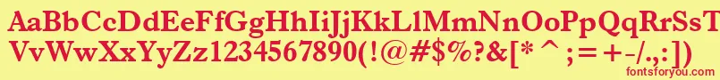 Dutch766BoldBt Font – Red Fonts on Yellow Background