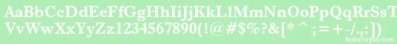フォントDutch766BoldBt – 緑の背景に白い文字