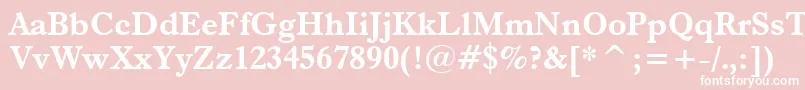 Dutch766BoldBt Font – White Fonts on Pink Background